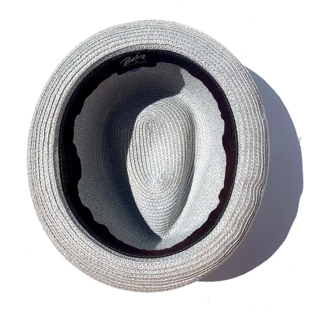 Bailey of Hollywood “Billy” Braided Trilby Fedora, Light Grey Large - Picture 7 of 9